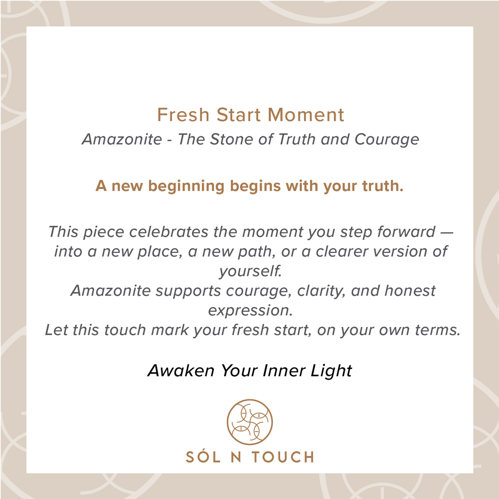 Fresh Start Moment – Amazonite Necklace (Silver Hematite Version)