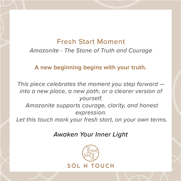 Fresh Start Moment – Amazonite Necklace (Silver Hematite Version)