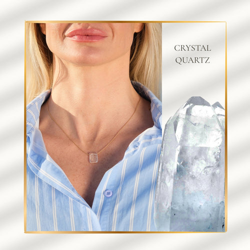 Crown Chakra & Touch – Clear Quartz Necklace