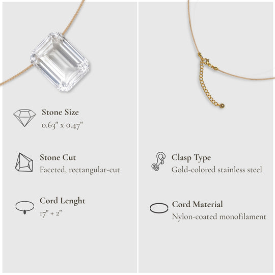 Crown Chakra & Touch – Clear Quartz Necklace