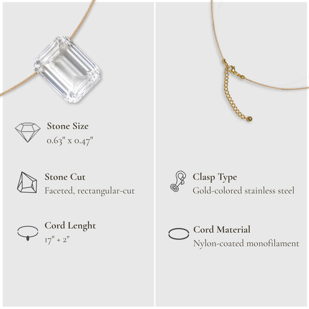 Crown Chakra & Touch – Clear Quartz Necklace