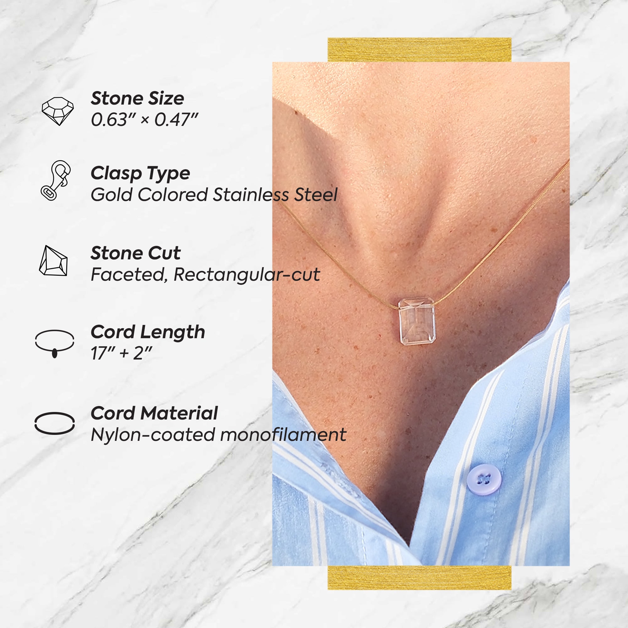 Crown Chakra & Touch – Clear Quartz Necklace