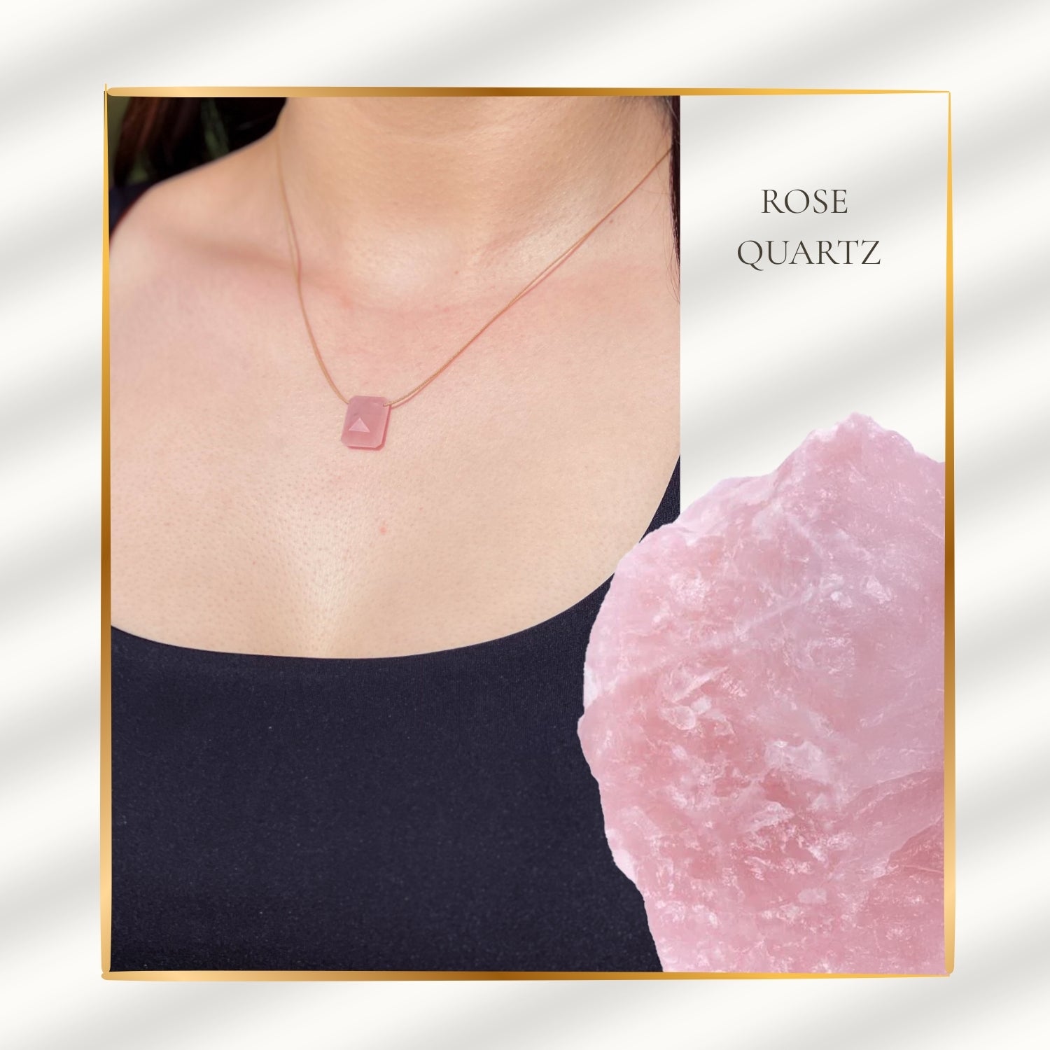 Heart Chakra & Touch – Rose Quartz Necklace