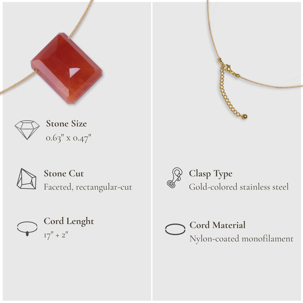 Sacral Chakra & Touch – Carnelian Necklace