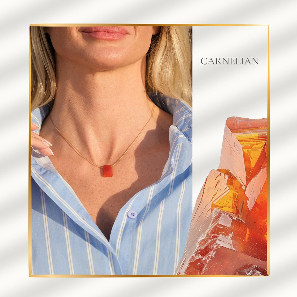 Sacral Chakra & Touch – Carnelian Necklace
