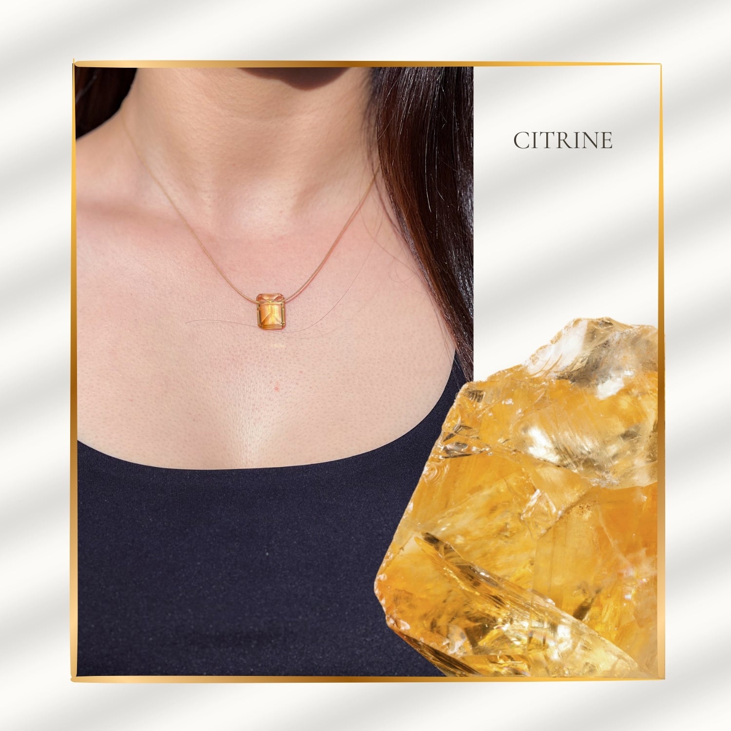Solar Plexus Chakra & Touch – Citrine Necklace