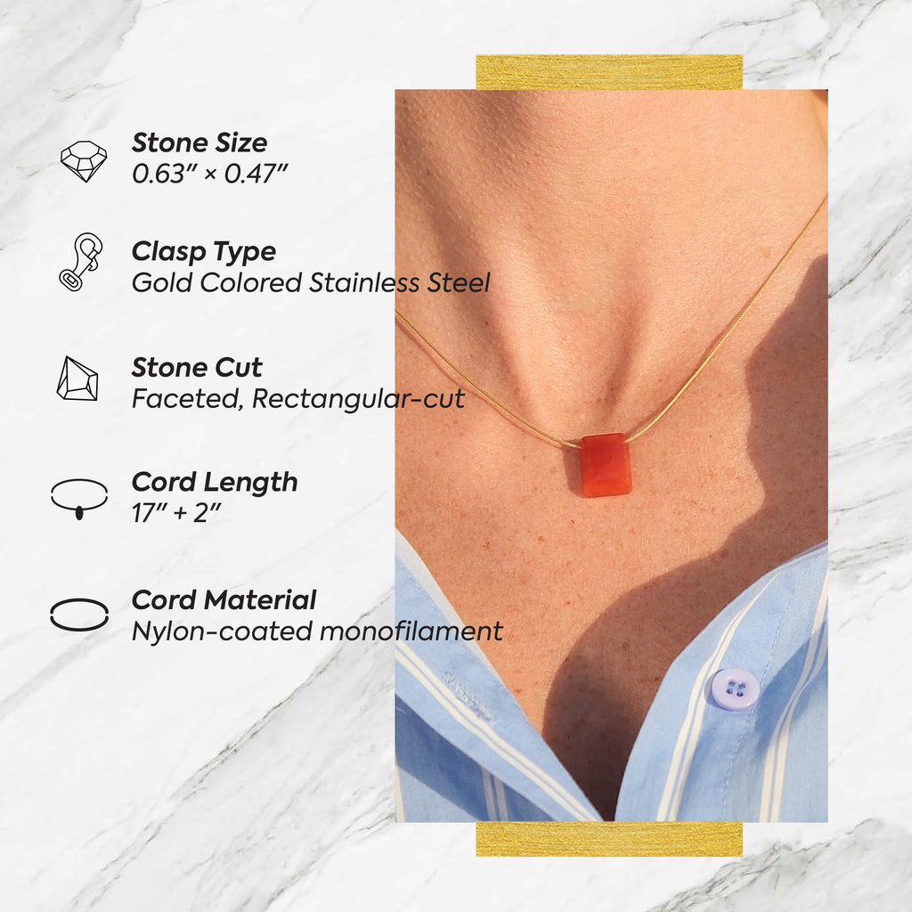 Sacral Chakra & Touch – Carnelian Necklace