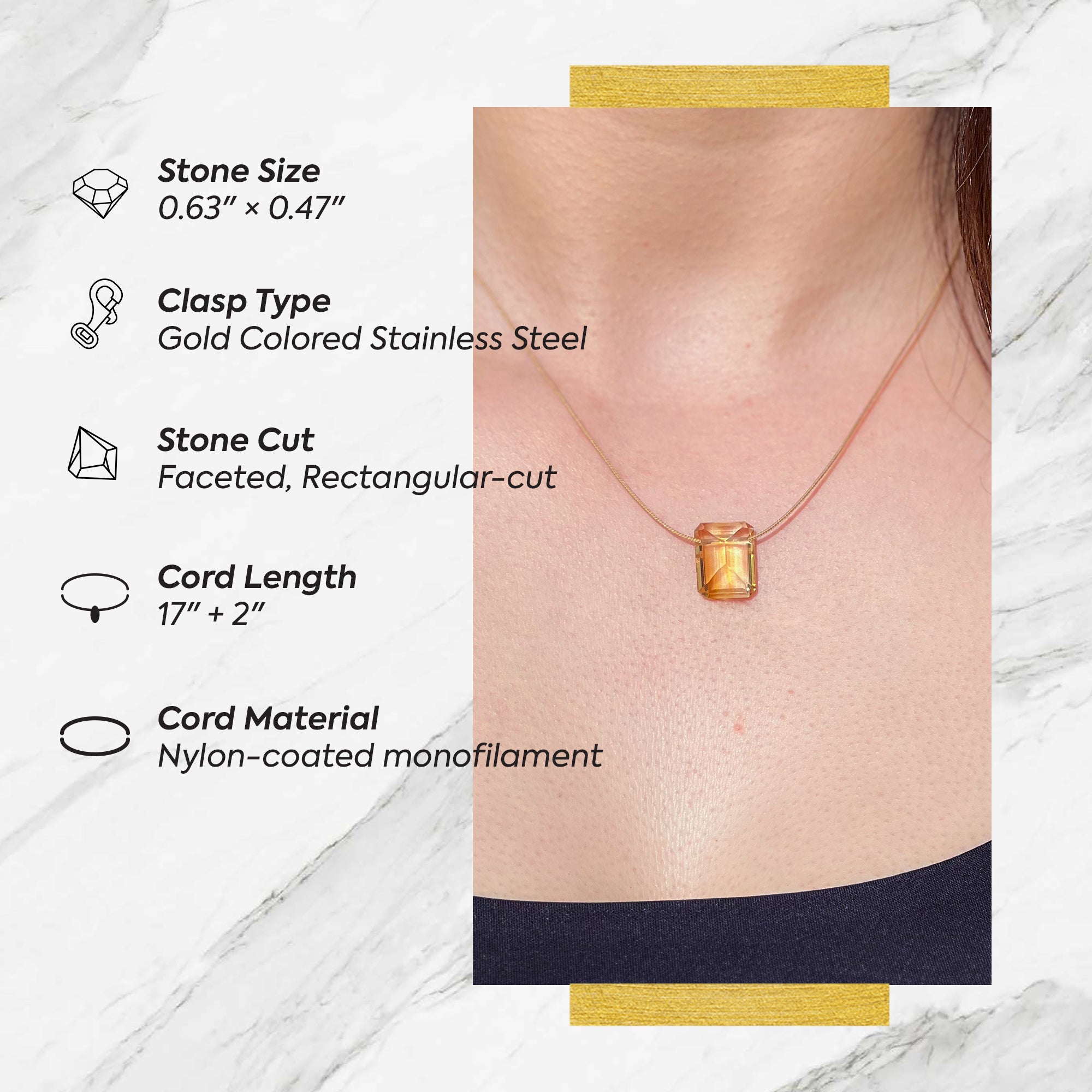 Solar Plexus Chakra & Touch – Citrine Necklace
