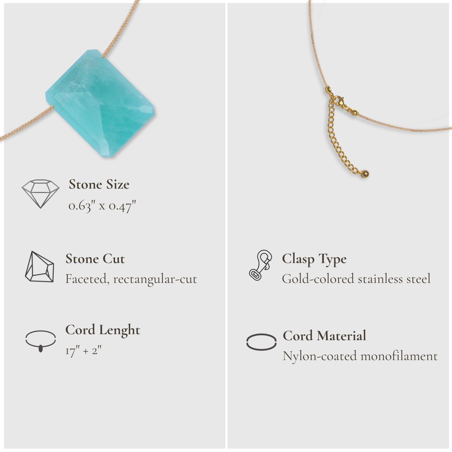 Throat Chakra & Touch – Amazonite Necklace