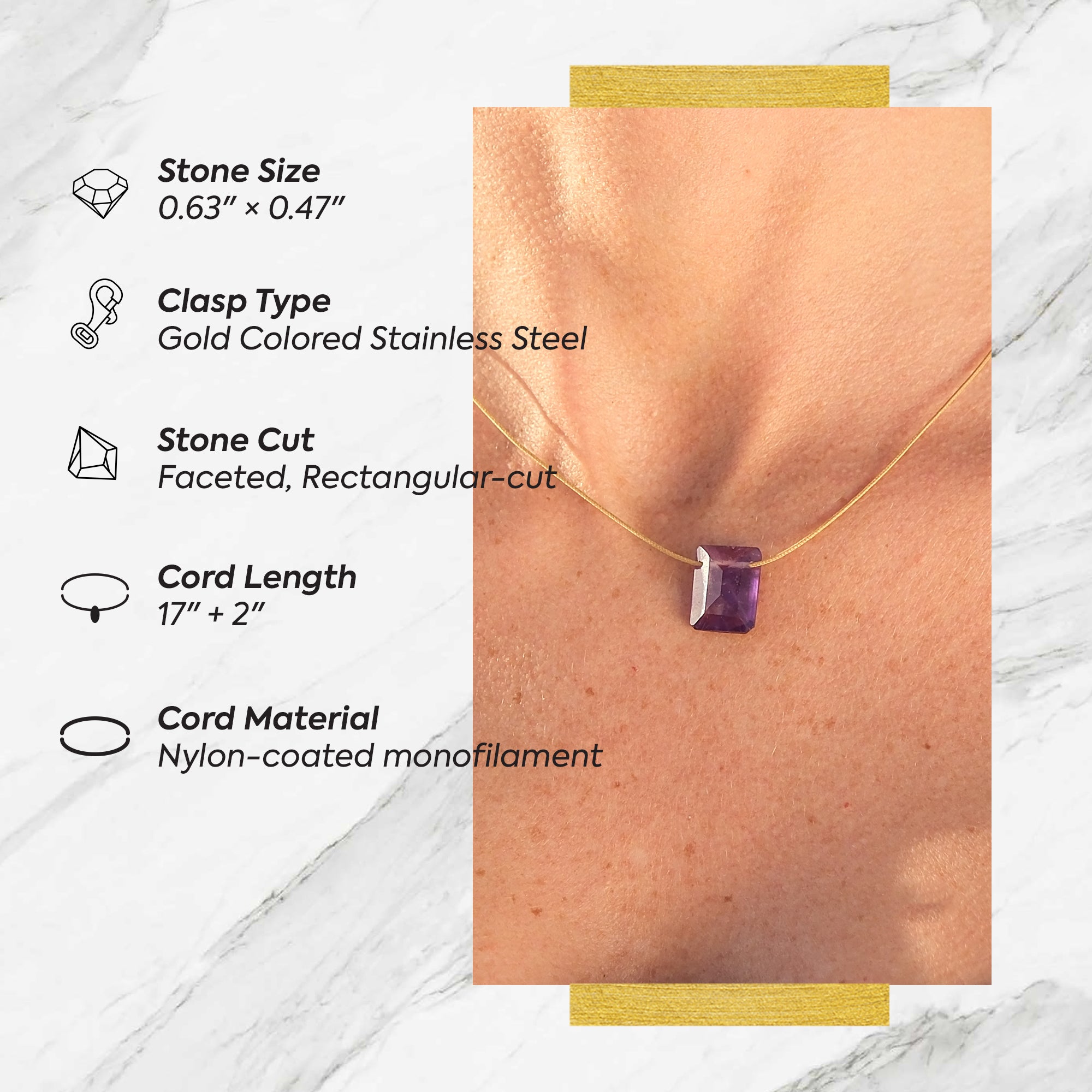 Third Eye Chakra &amp; Touch – Amethyst Necklace