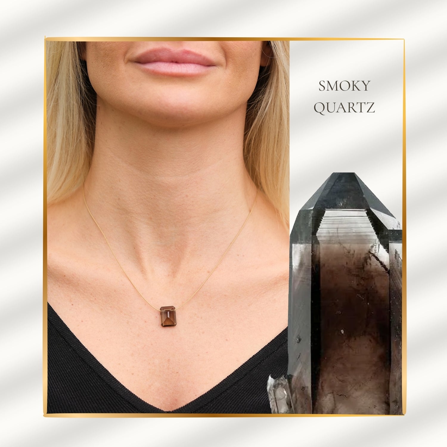 Root Chakra & Touch – Smoky Quartz Necklace