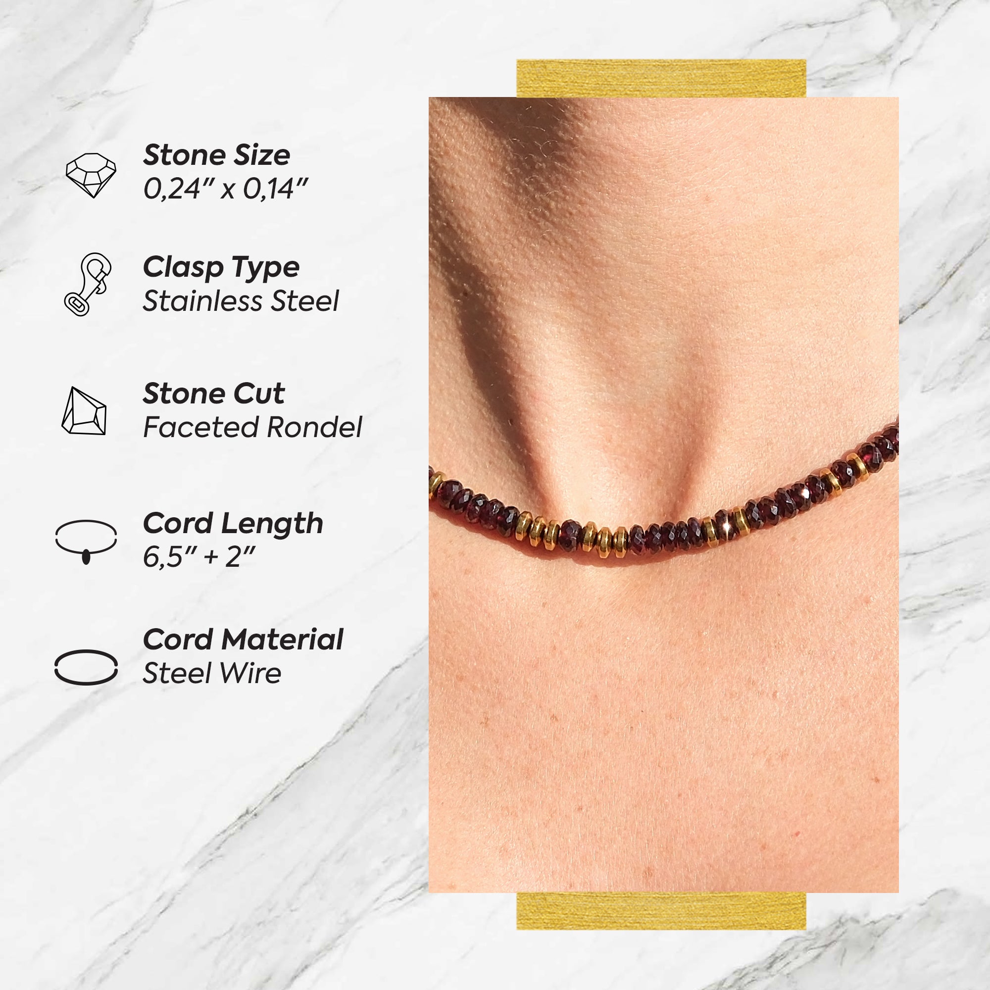 Garnet Grace – Sól Elegance Necklace