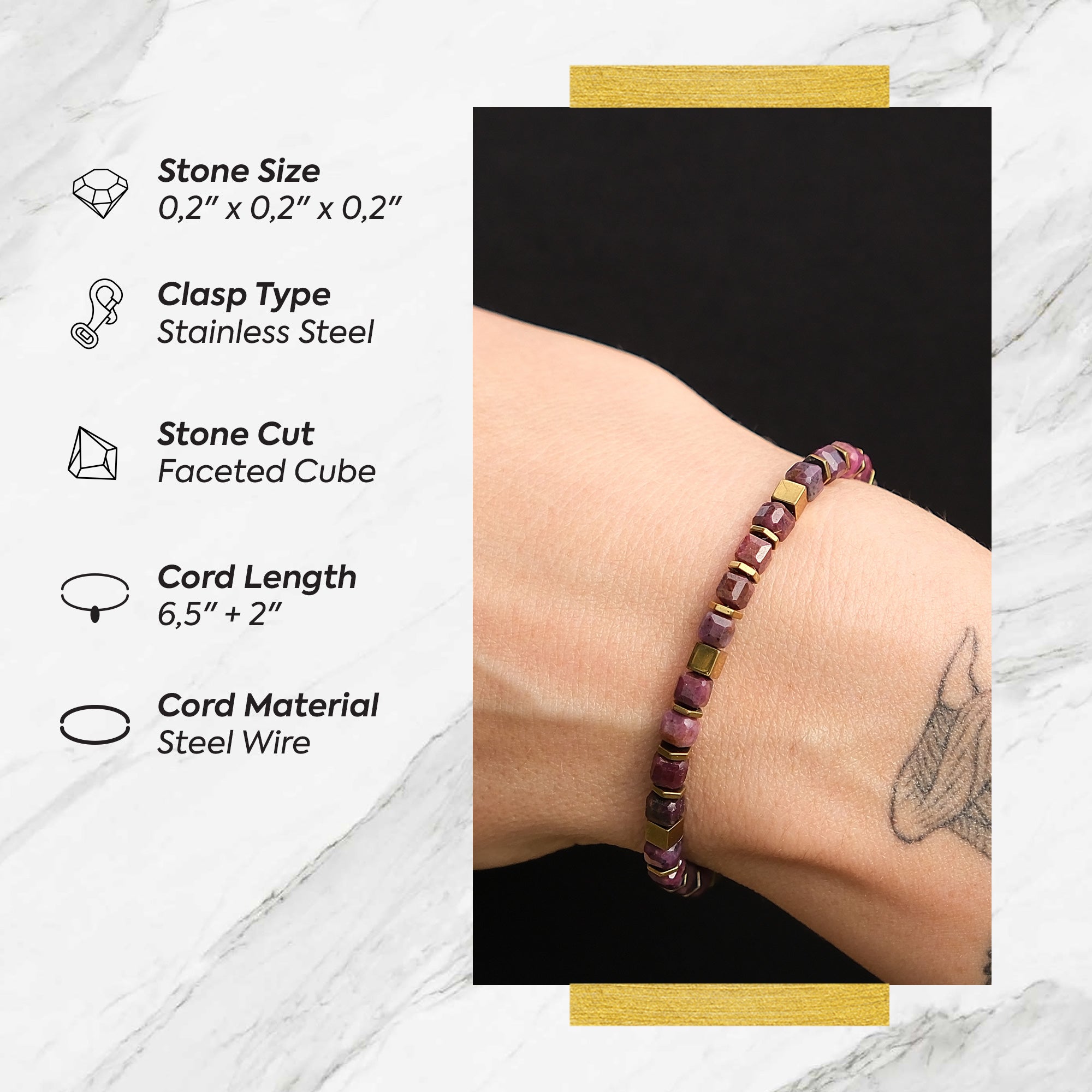 Ruby Flame – Sól Elegance Bracelet