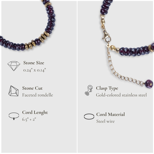 Garnet Grace – Sól Elegance Bracelet