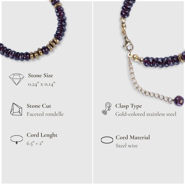 Garnet Grace – Sól Elegance Bracelet