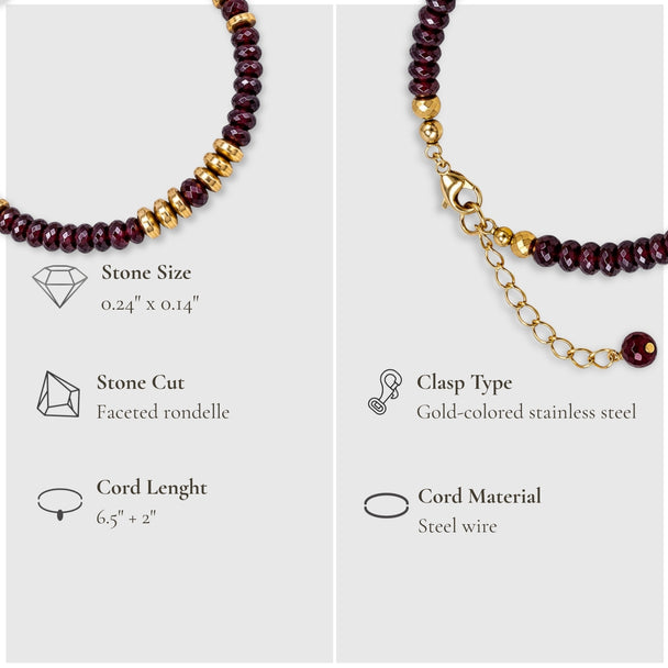 Garnet Grace – Sól Elegance Bracelet