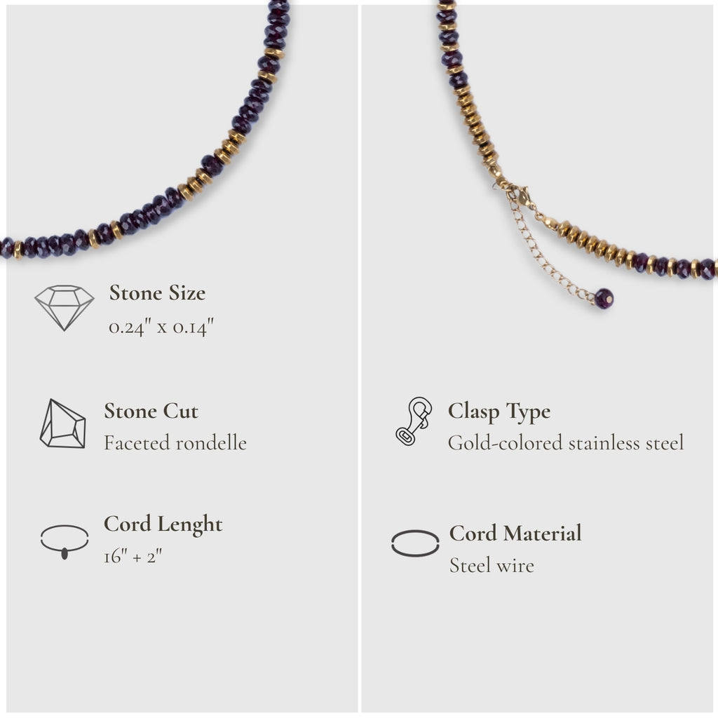 Garnet Grace – Sól Elegance Necklace