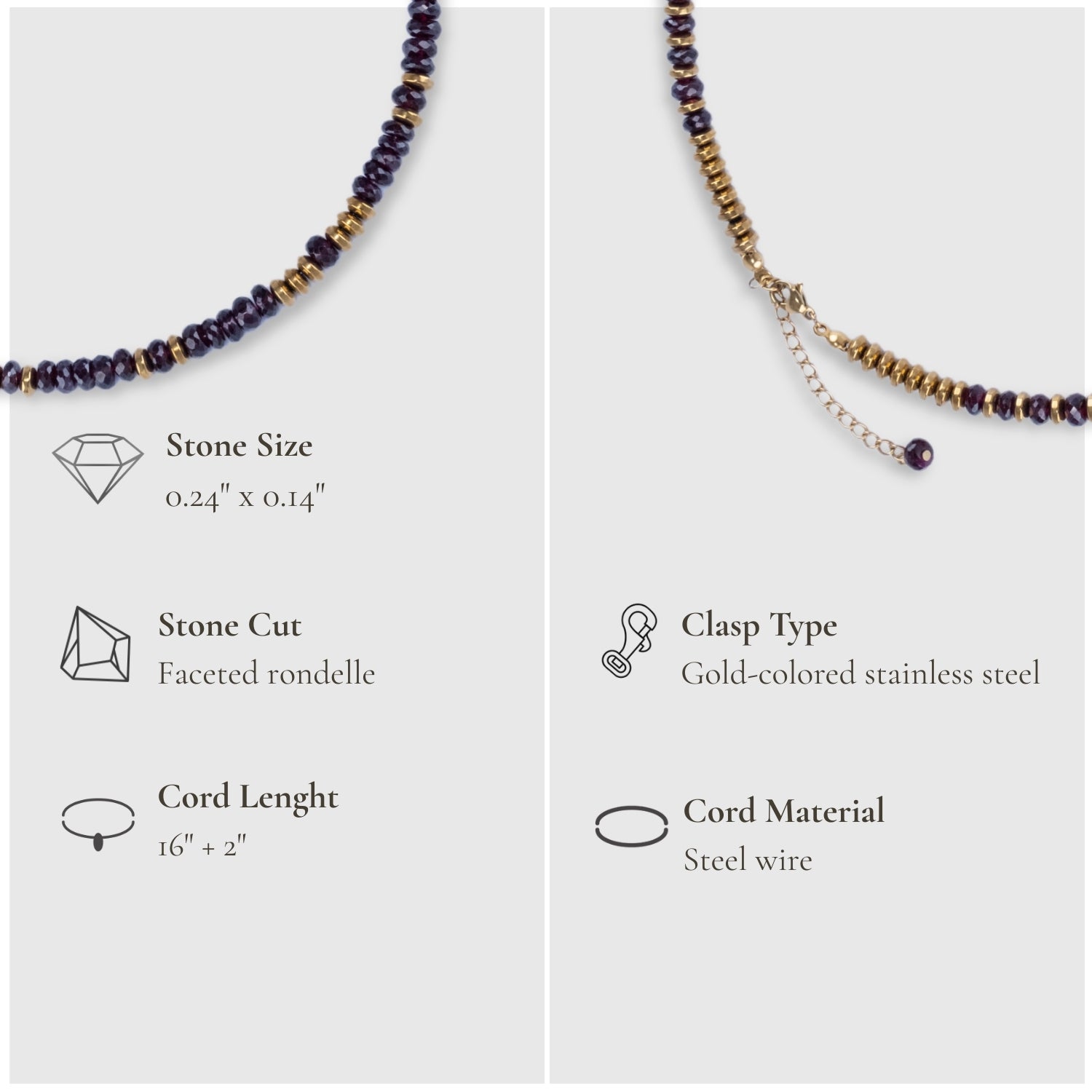 Garnet Grace – Sól Elegance Necklace