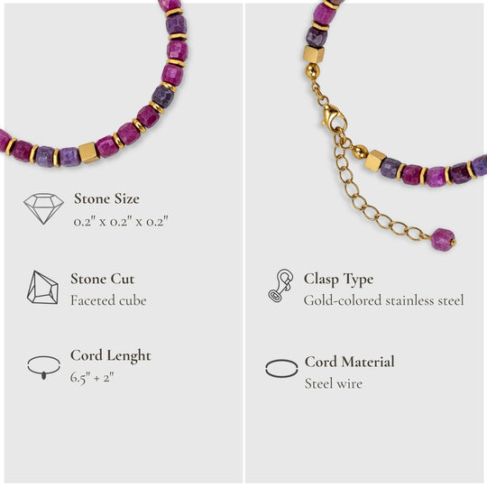 Ruby Flame – Sól Elegance Bracelet