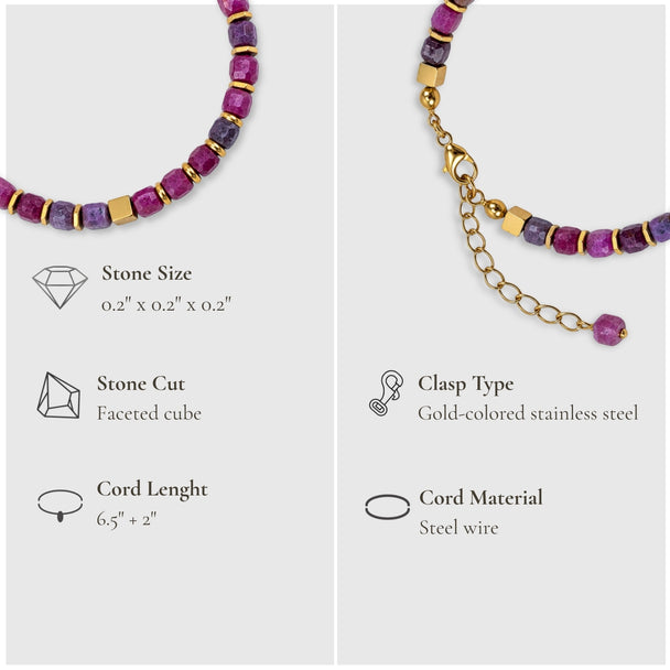 Ruby Flame – Sól Elegance Bracelet