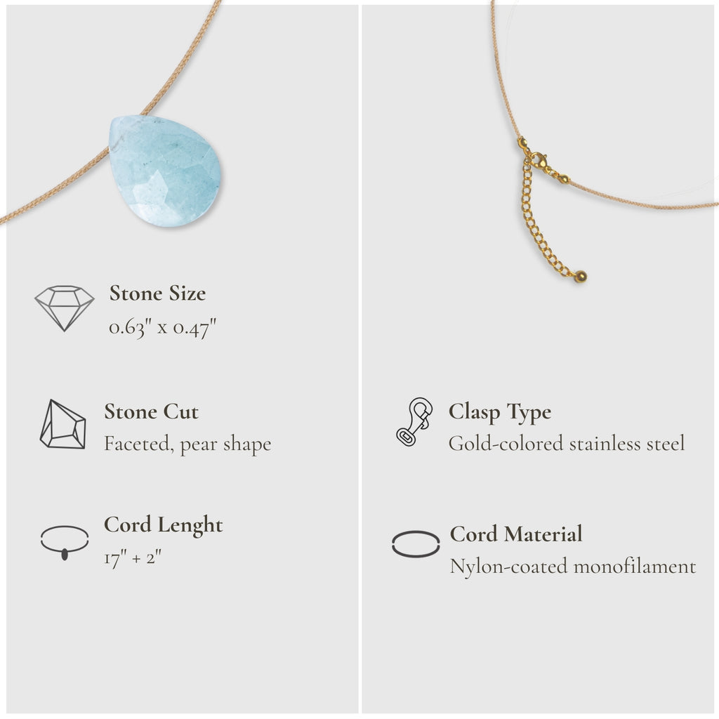 Balance & Touch – Aquamarine Necklace