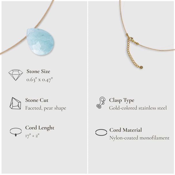 Balance & Touch – Aquamarine Necklace