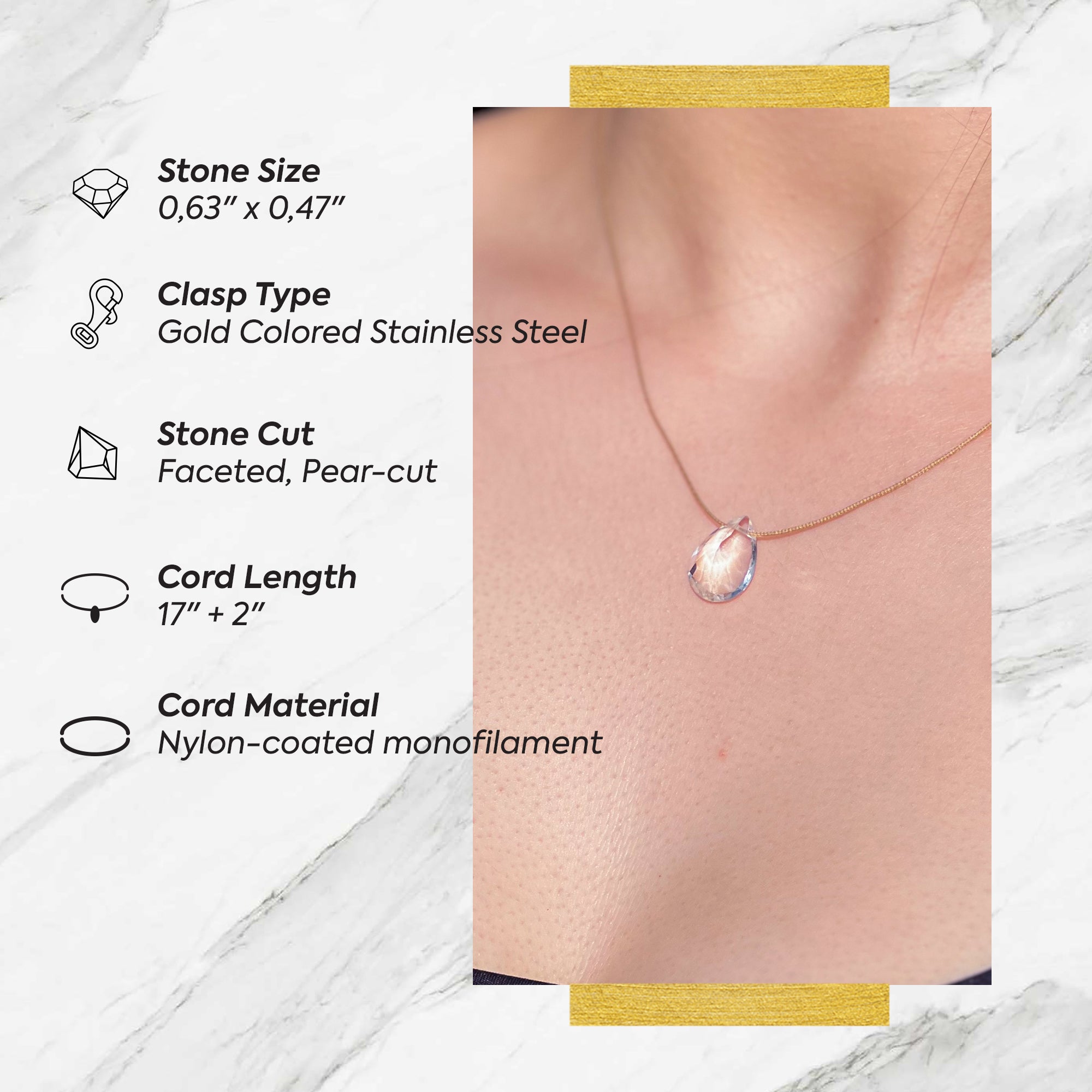 Healing & Touch – Clear Quartz Necklace