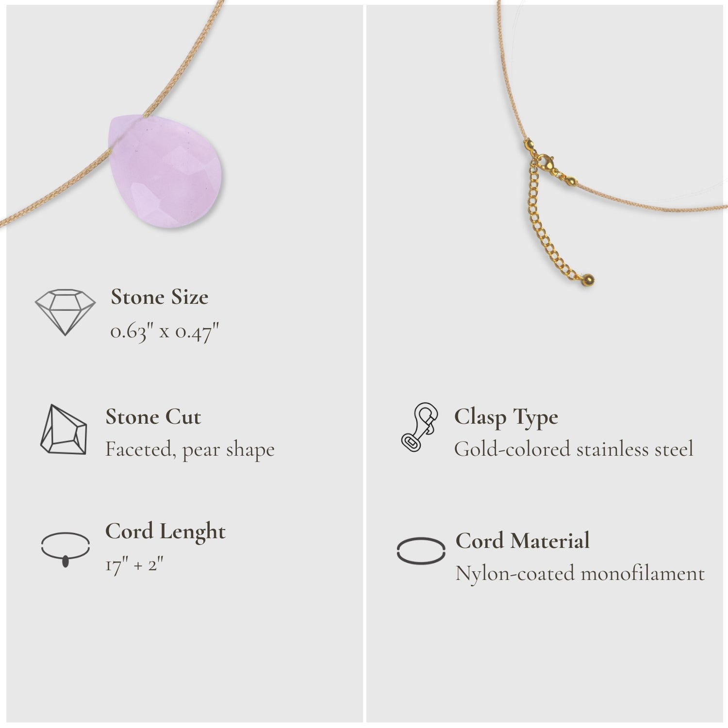 Love & Touch – Rose Quartz Necklace