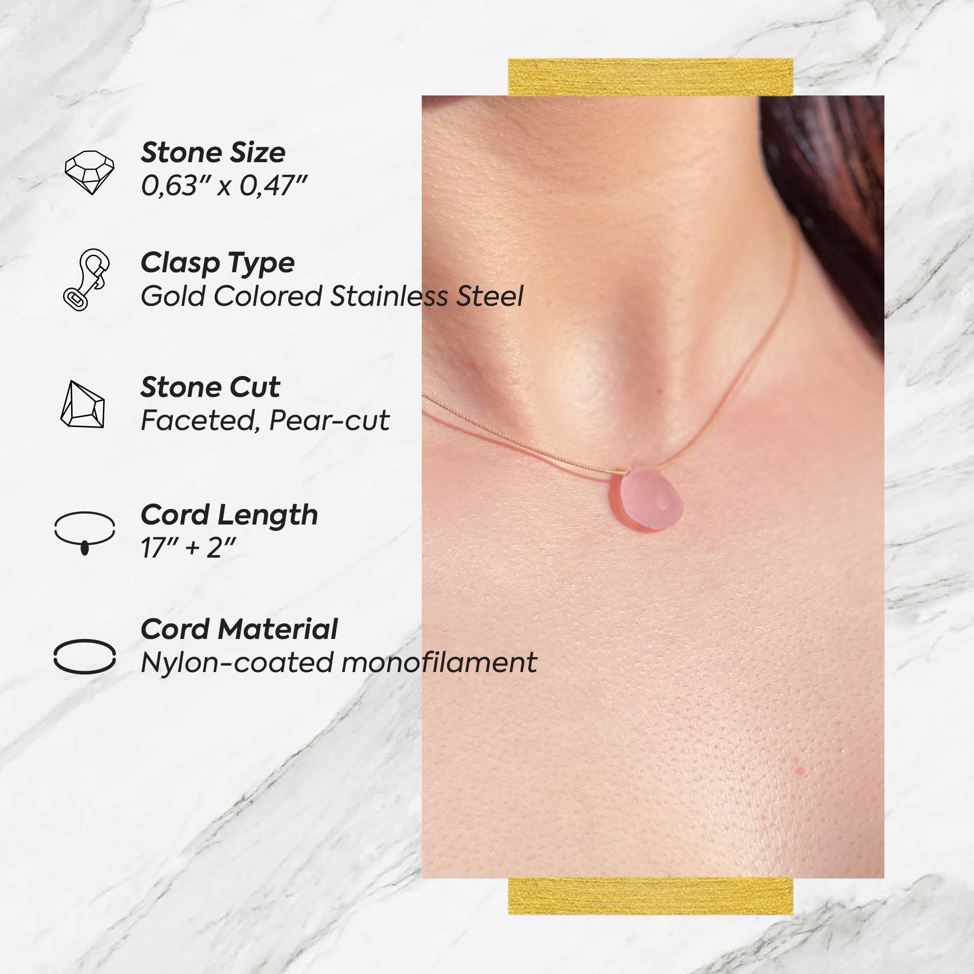 Love & Touch – Rose Quartz Necklace