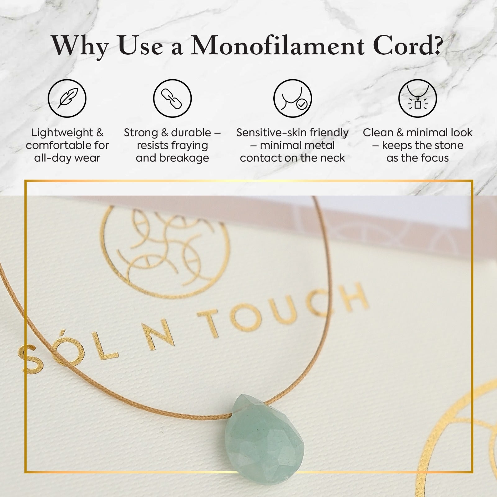 Balance & Touch – Aquamarine Necklace
