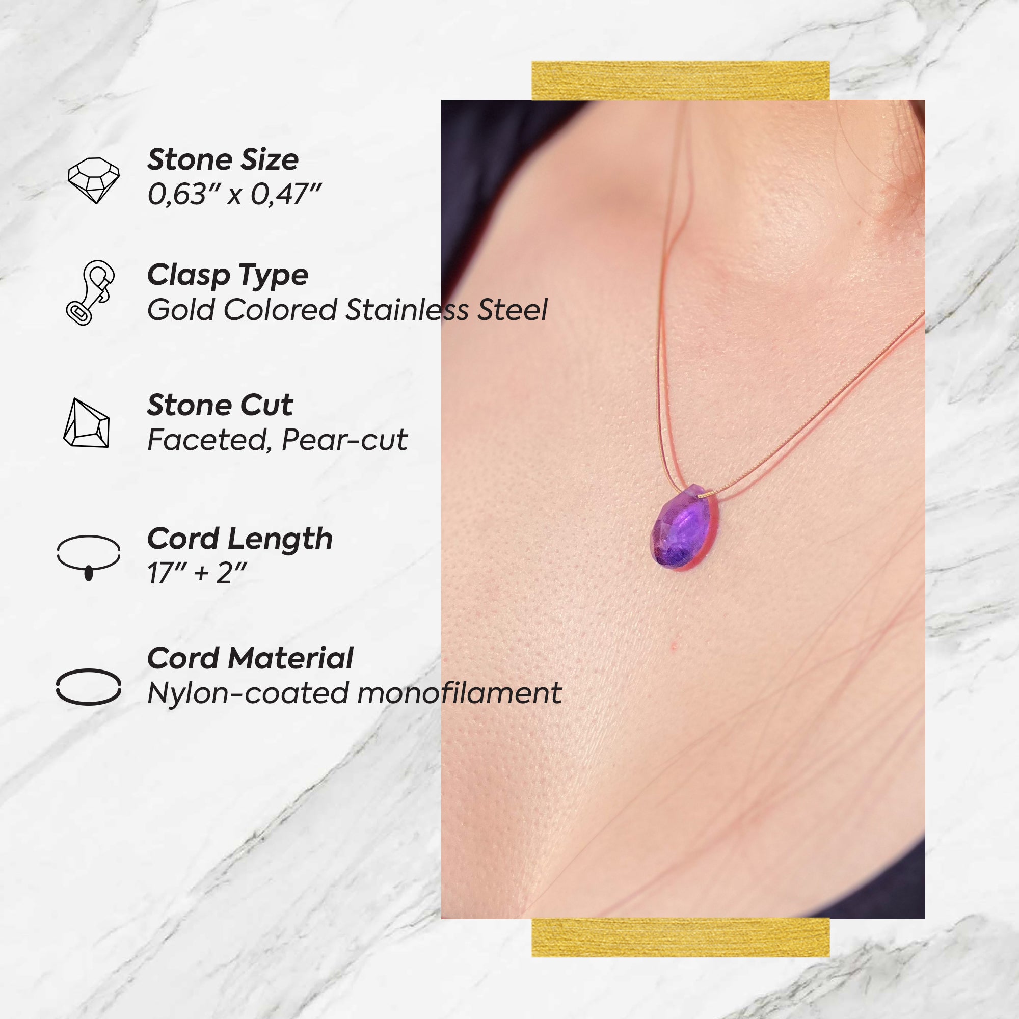 Peace & Touch – Amethyst Necklace