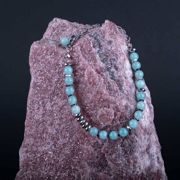 Fresh Start Moment – Amazonite Bracelet (Silver Version)