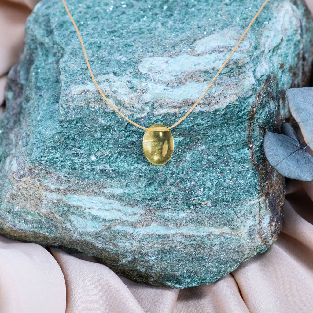 Gemini Zodiac & Touch – Citrine Necklace