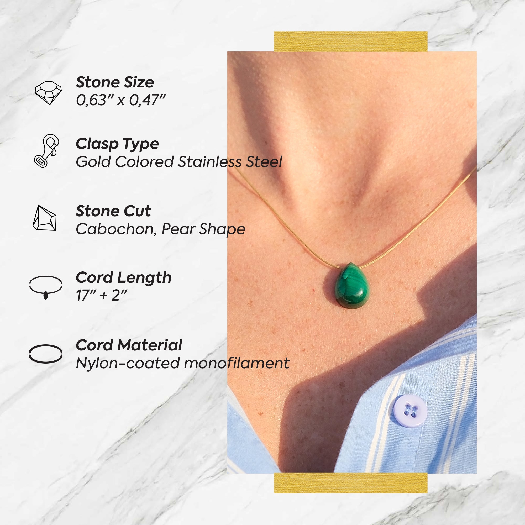 Abundance & Touch – Malachite Necklace