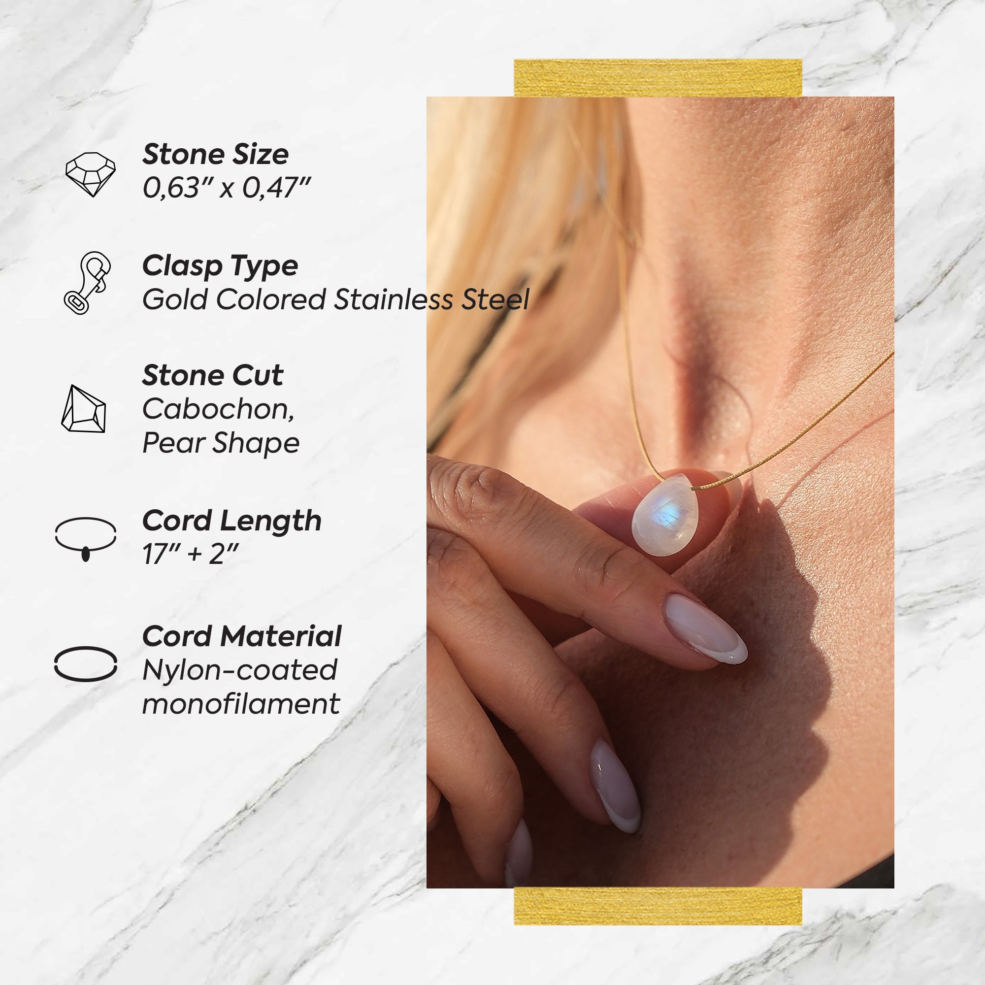 Feminine Energy & Touch – Moonstone Necklace