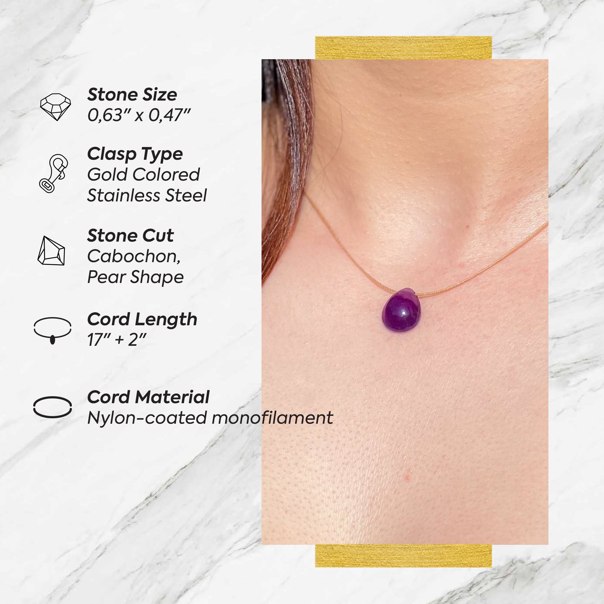 Intuition & Touch – Amethyst Necklace