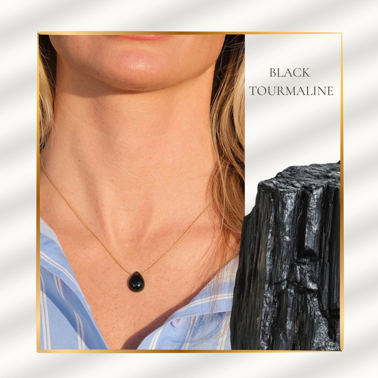 Protection & Touch – Black Tourmaline Necklace