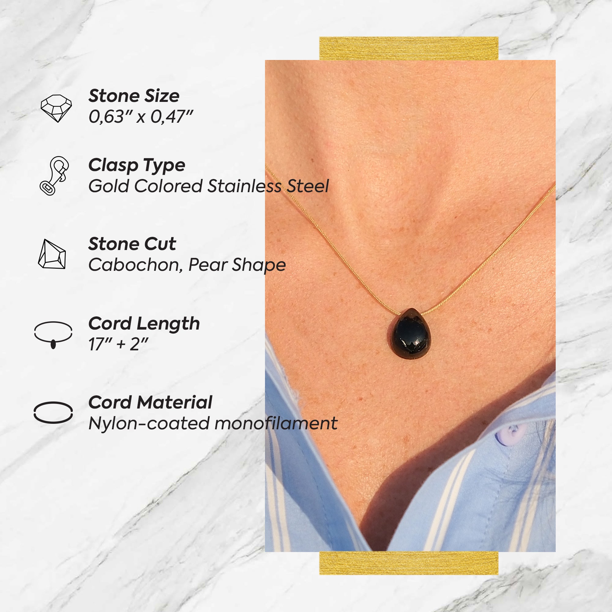 Protection & Touch – Black Tourmaline Necklace