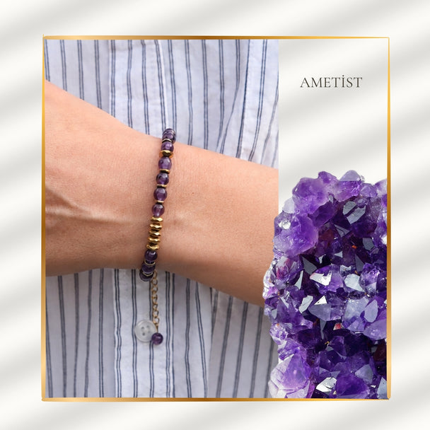 Awakening Moment – Amethyst Bracelet (Gold Version)