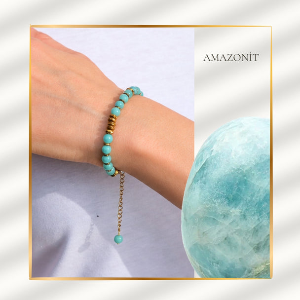 Fresh Start Moment – Amazonite Bracelet (Gold Version)