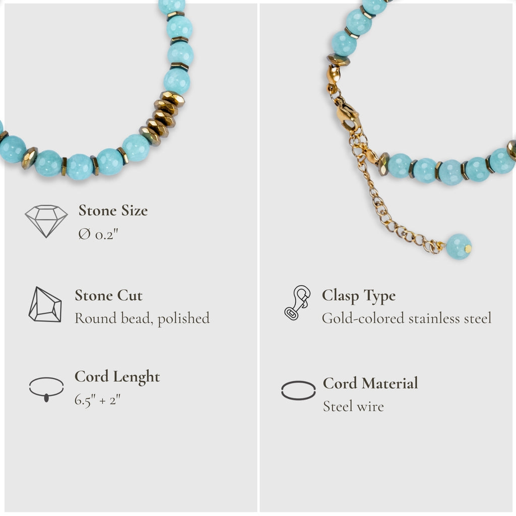 Fresh Start Moment – Amazonite Bracelet (Gold Version)