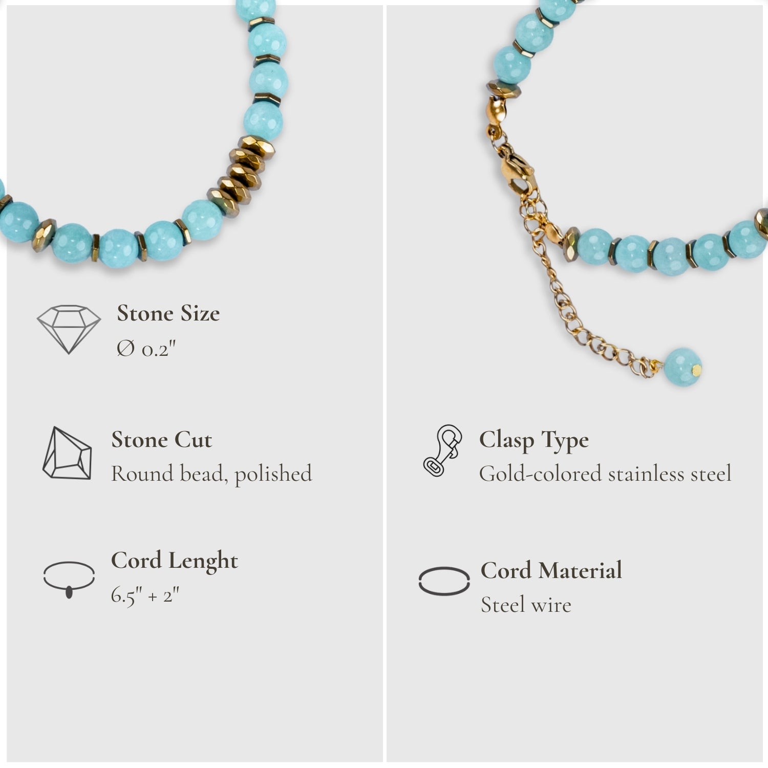 Fresh Start Moment – Amazonite Bracelet (Gold Version)