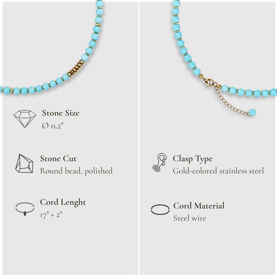 Fresh Start Moment – Amazonite Necklace (Gold Hematite Version)