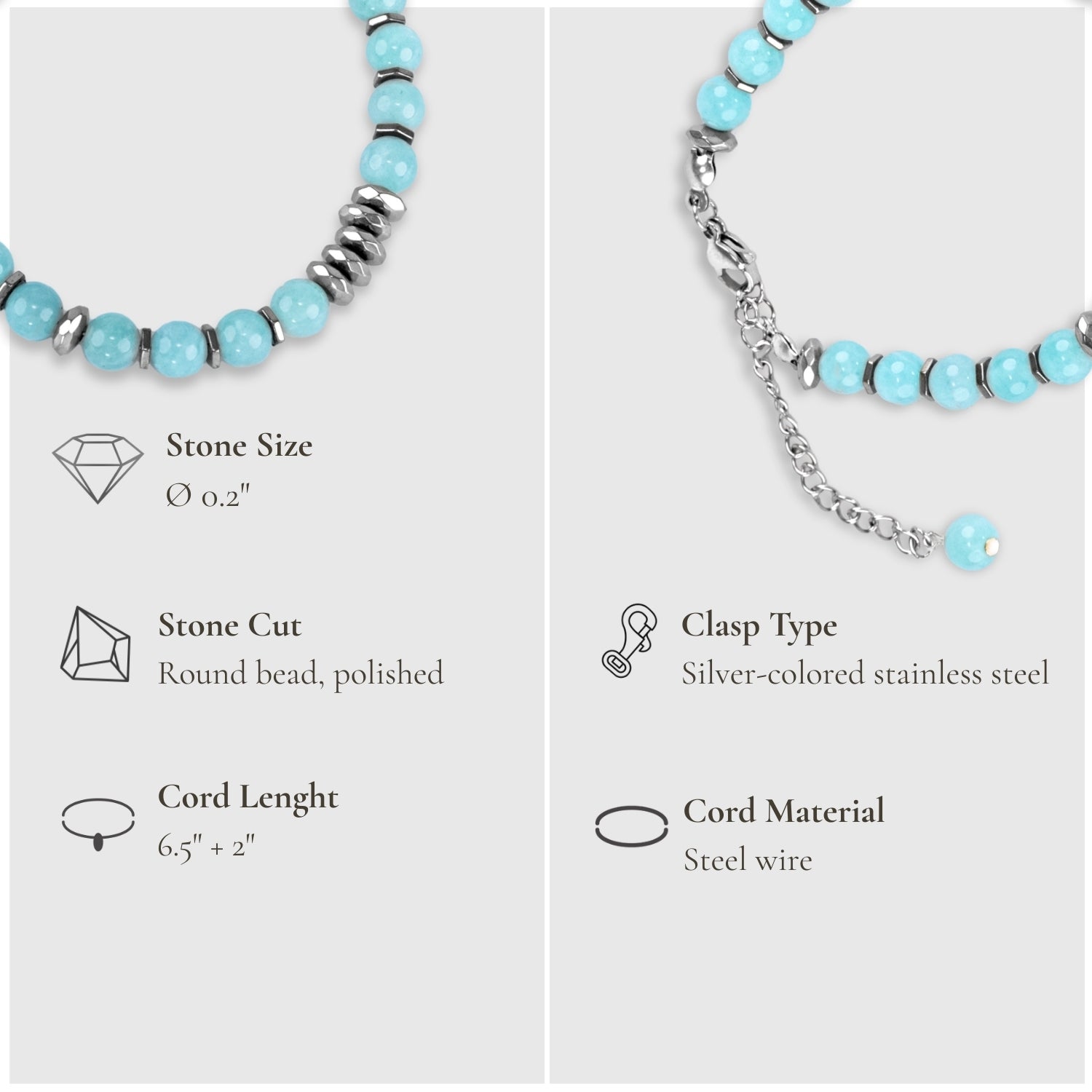 Fresh Start Moment – Amazonite Bracelet (Silver Version)