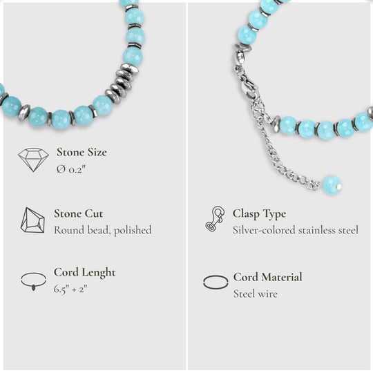 Fresh Start Moment – Amazonite Bracelet (Silver Version)