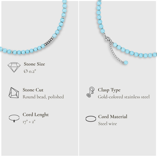 Fresh Start Moment – Amazonite Necklace (Silver Hematite Version)