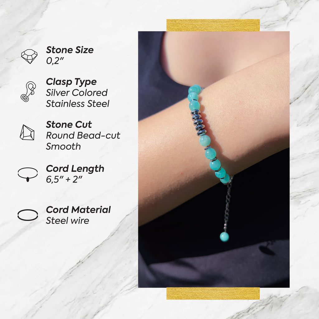 Fresh Start Moment – Amazonite Bracelet (Silver Version)