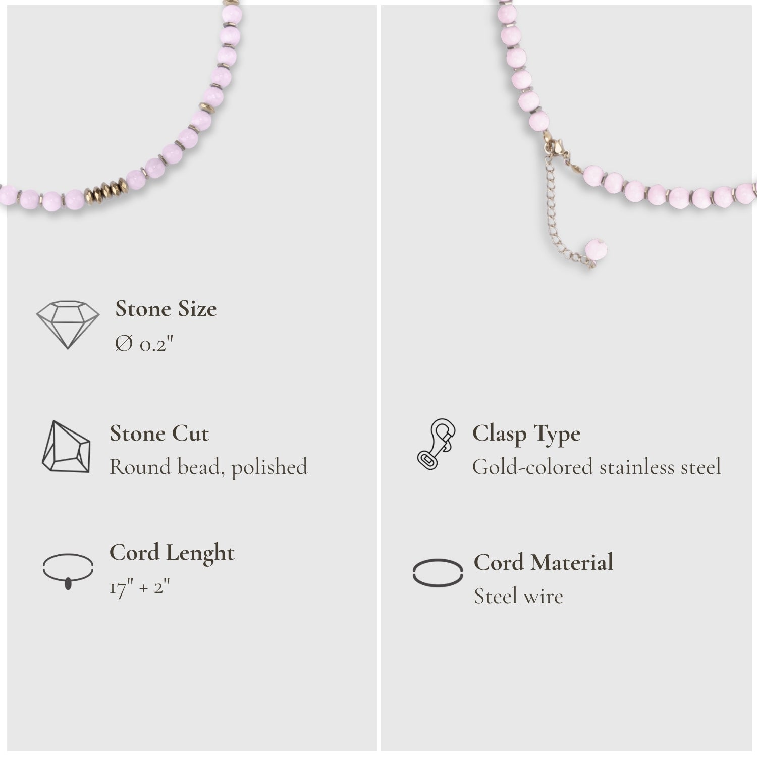 Heart Opening Moment – Rose Quartz Necklace