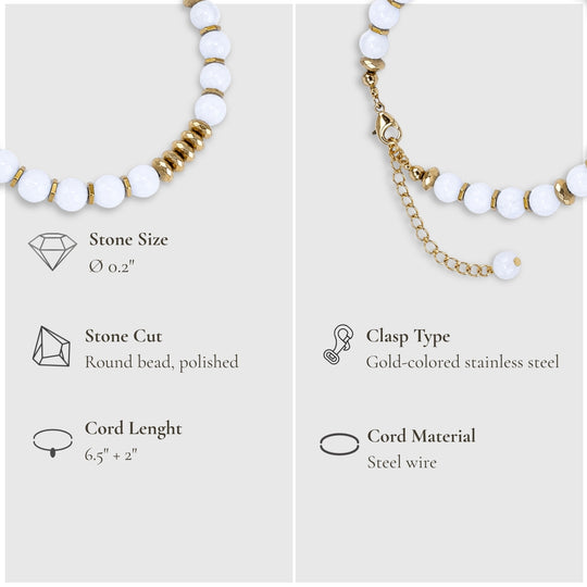 Life Bloom Moment – Moonstone Bracelet (Gold Version)