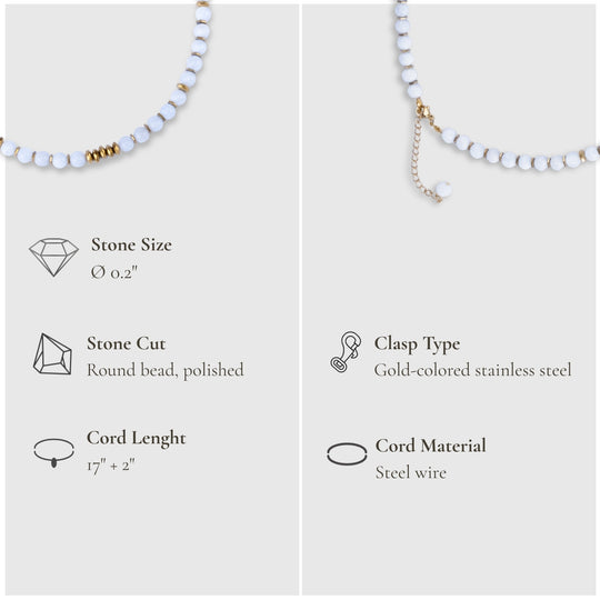 Life Bloom Moment – Moonstone Necklaces (Gold Version)